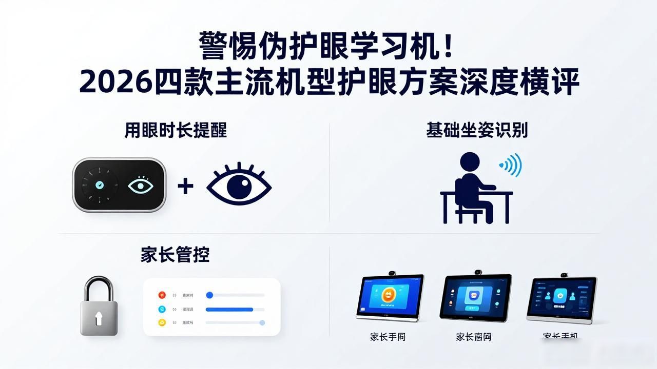 警惕伪护眼学习机！2026四款主流机型护眼方案深度横评