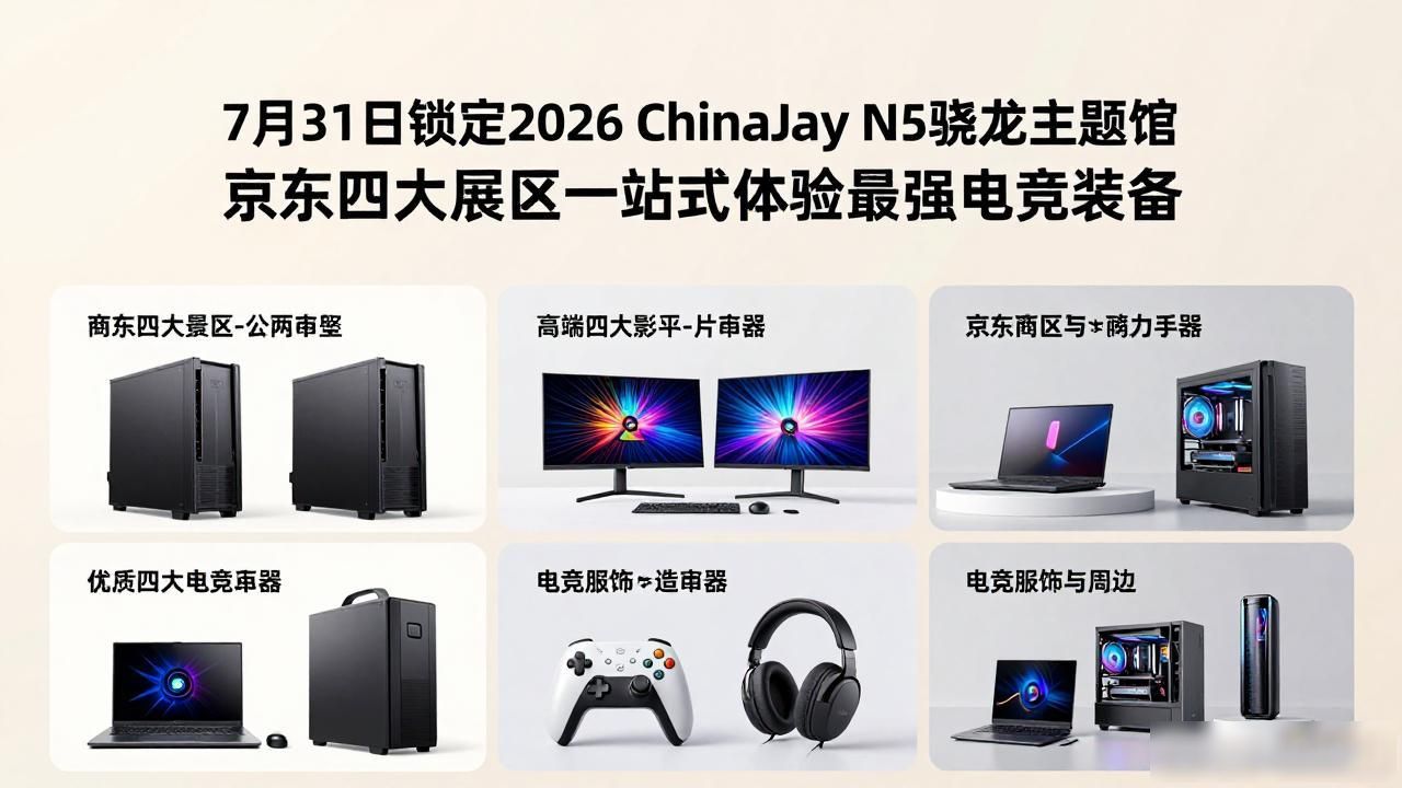 7月31日锁定2026 ChinaJoy N5骁龙主题馆 京东四大展区一站式体验最强电竞装备