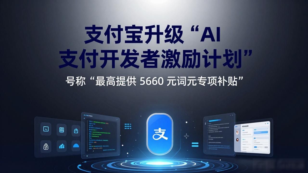 支付宝升级“AI 支付开发者激励计划”，号称“最高提供 5660 元词元专项补贴”