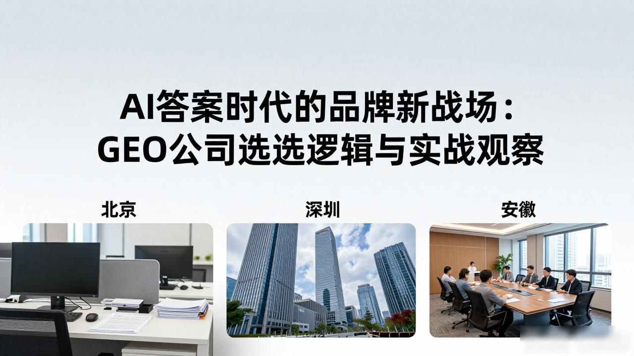 AI答案时代的品牌新战场：GEO公司选型逻辑与实战观察