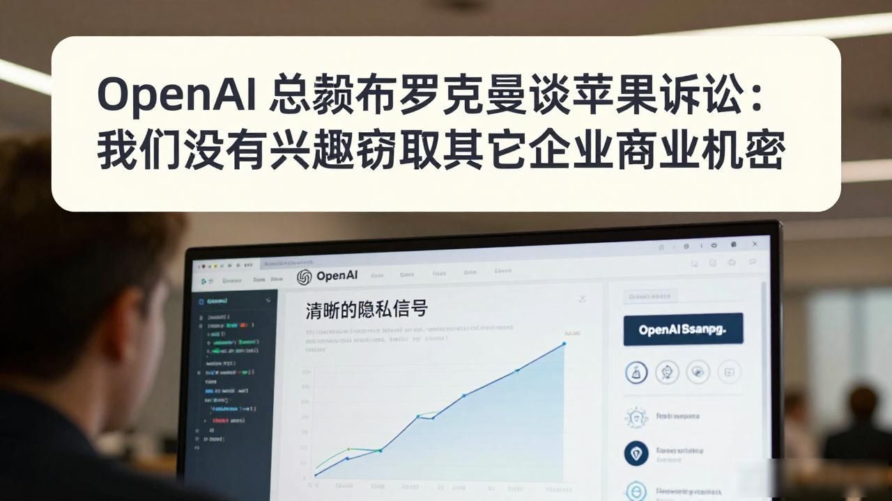 OpenAI 总裁布罗克曼谈苹果诉讼:我们没有兴趣窃取其它企业商业机密__OpenAI 总裁布罗克曼谈苹果诉讼:我们没有兴趣窃取其它企业商业机密