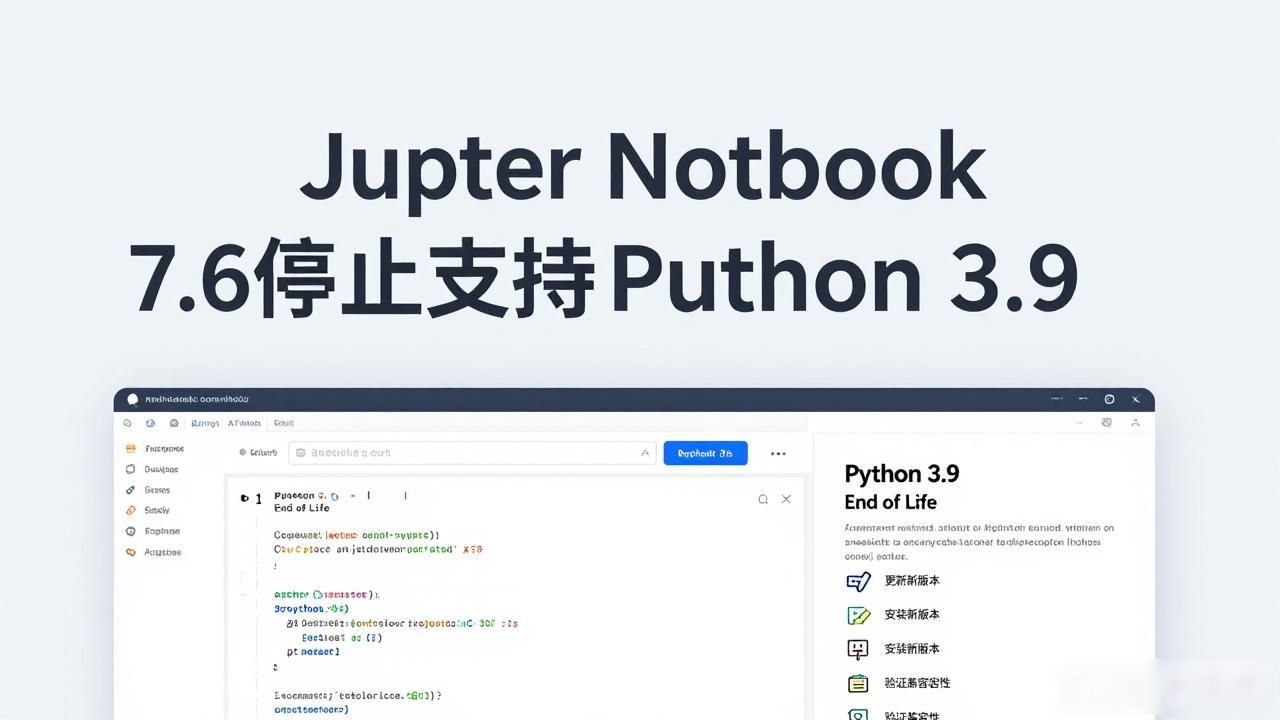 Jupyter Notebook 7.6停止支持Python 3.9