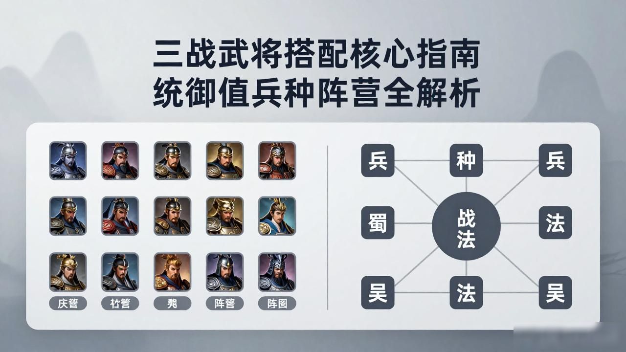 三战武将搭配核心指南 统御值兵种阵营全解析