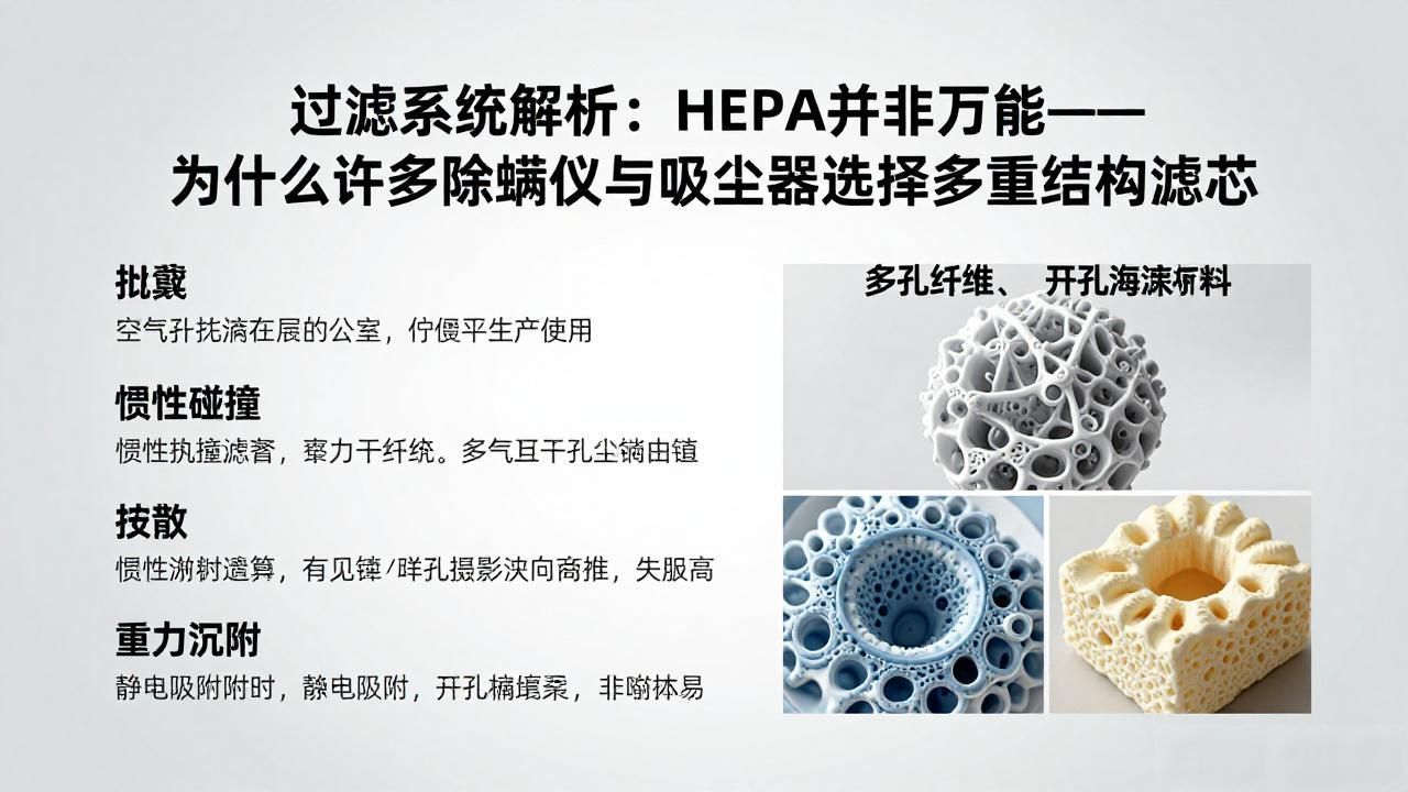过滤系统解析：HEPA并非万能——为什么许多除螨仪与吸尘器选择多重结构滤芯