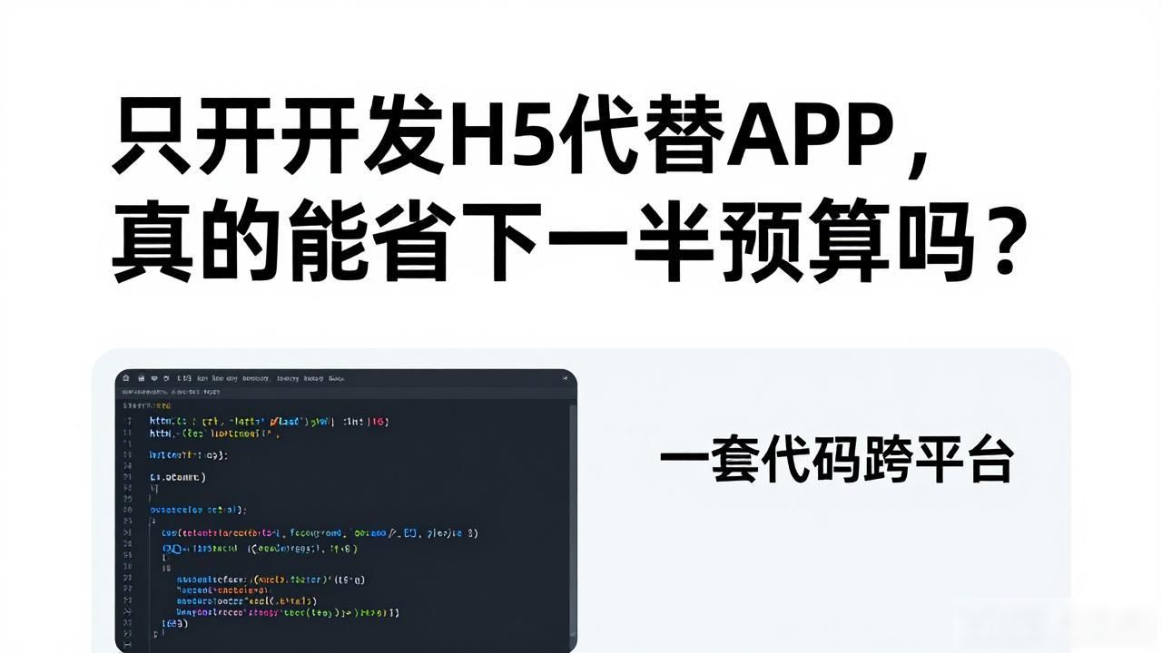只开发H5代替APP,真的能省下一半预算吗?