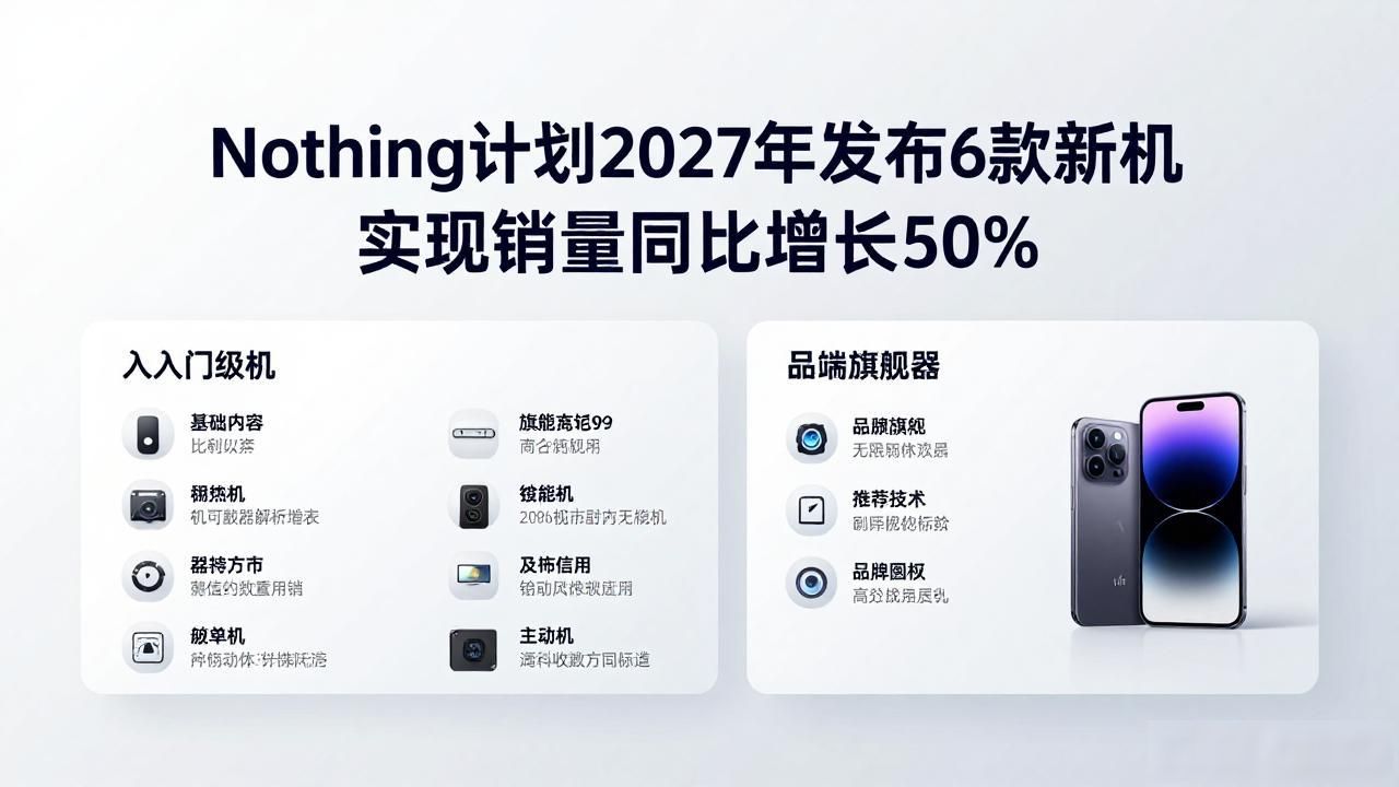 Nothing计划2027年发布6款新机 实现销量同比增长50%