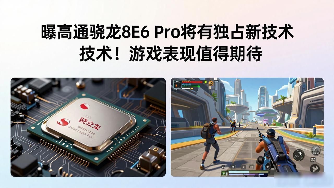 曝高通骁龙8E6 Pro将有独占新技术！游戏表现值得期待