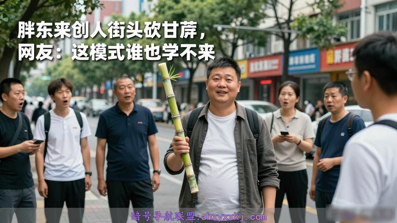 胖东来创始人街头砍甘蔗，网友：这模式谁也学不来