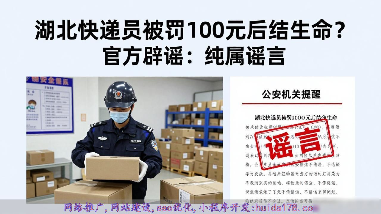 湖北快递员被罚100元后结生命？官方辟谣：纯属谣言