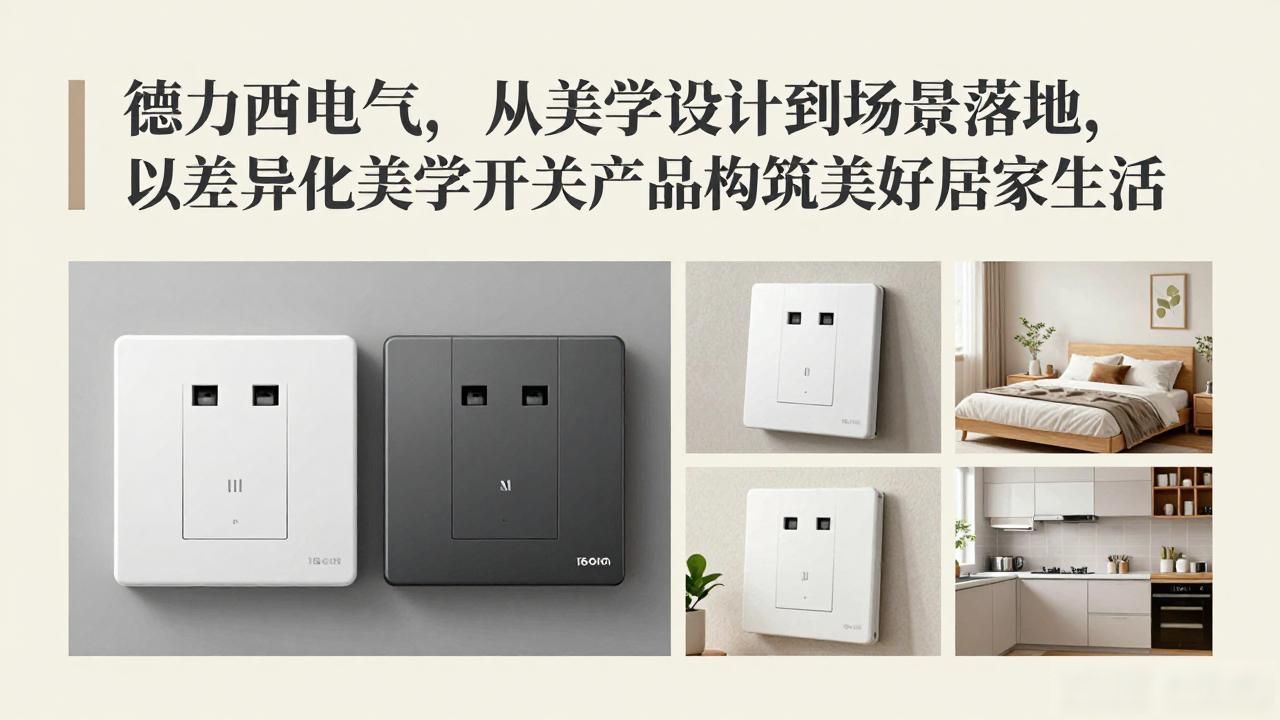 德力西电气，从美学设计到场景落地，以差异化美学开关产品构筑美好居家生活