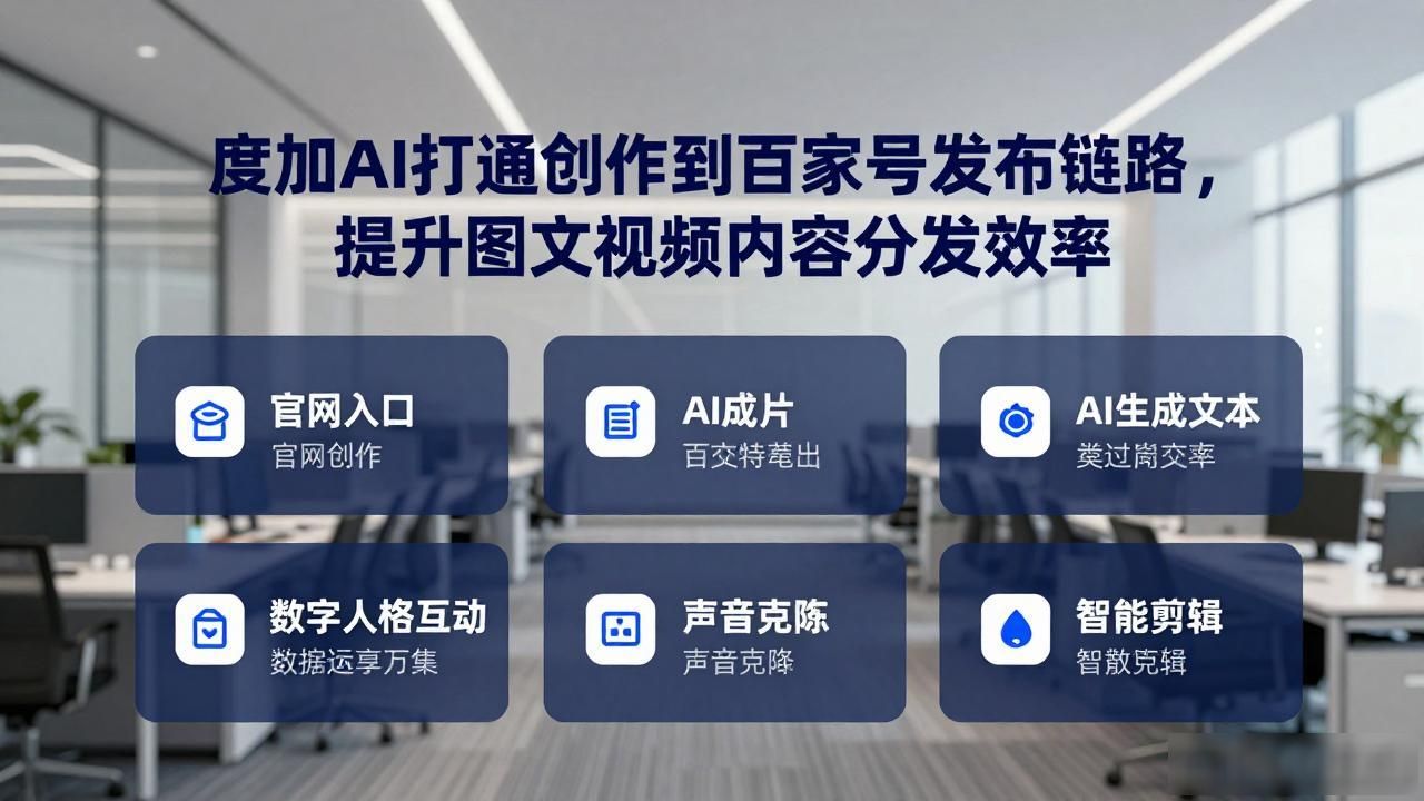 度加AI打通创作到百家号发布链路,提升图文视频内容分发效率_度加AI打通创作到百家号发布链路,提升图文视频内容分发效率_