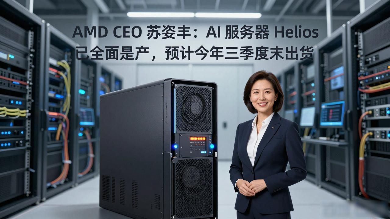 AMD CEO 苏姿丰：AI 服务器 Helios 已全面投产，预计今年三季度末出货