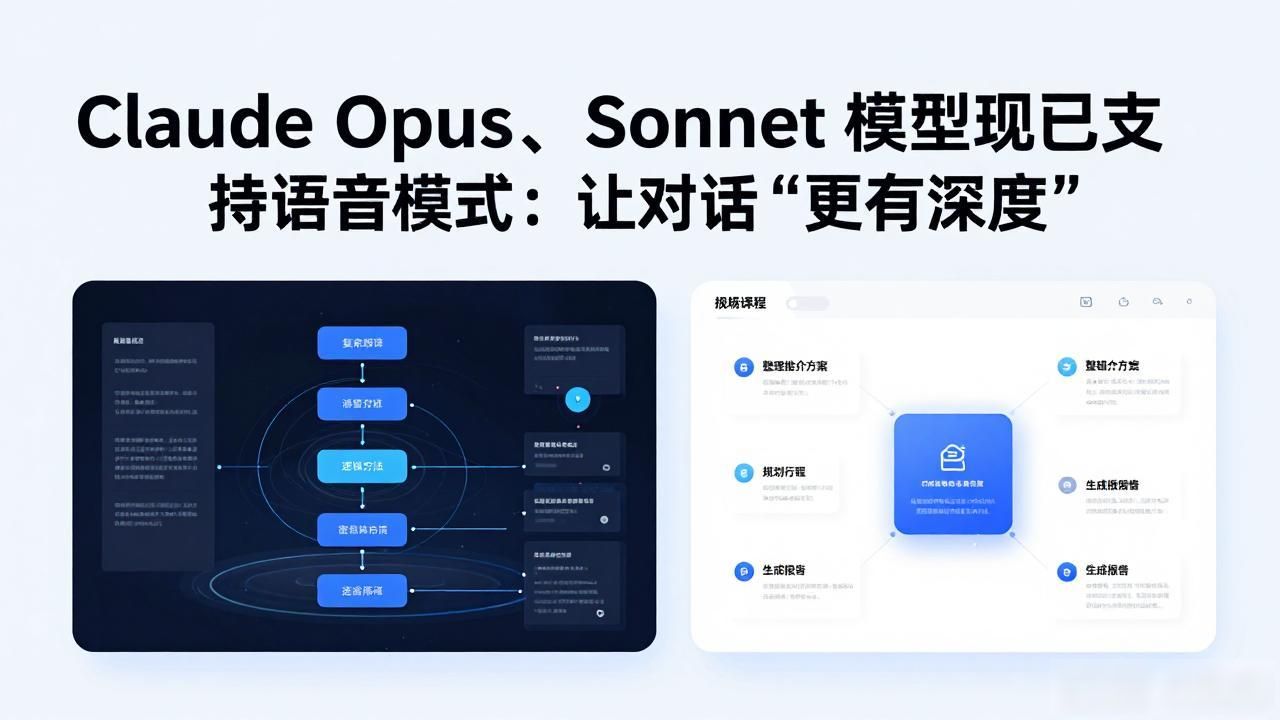 Claude Opus、Sonnet 模型现已支持语音模式：让对话“更有深度”