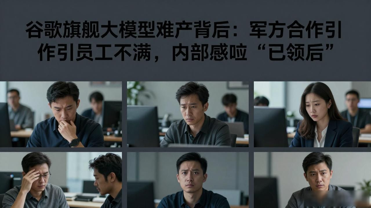 谷歌旗舰大模型难产背后：军方合作引员工不满，内部感叹“已落后”