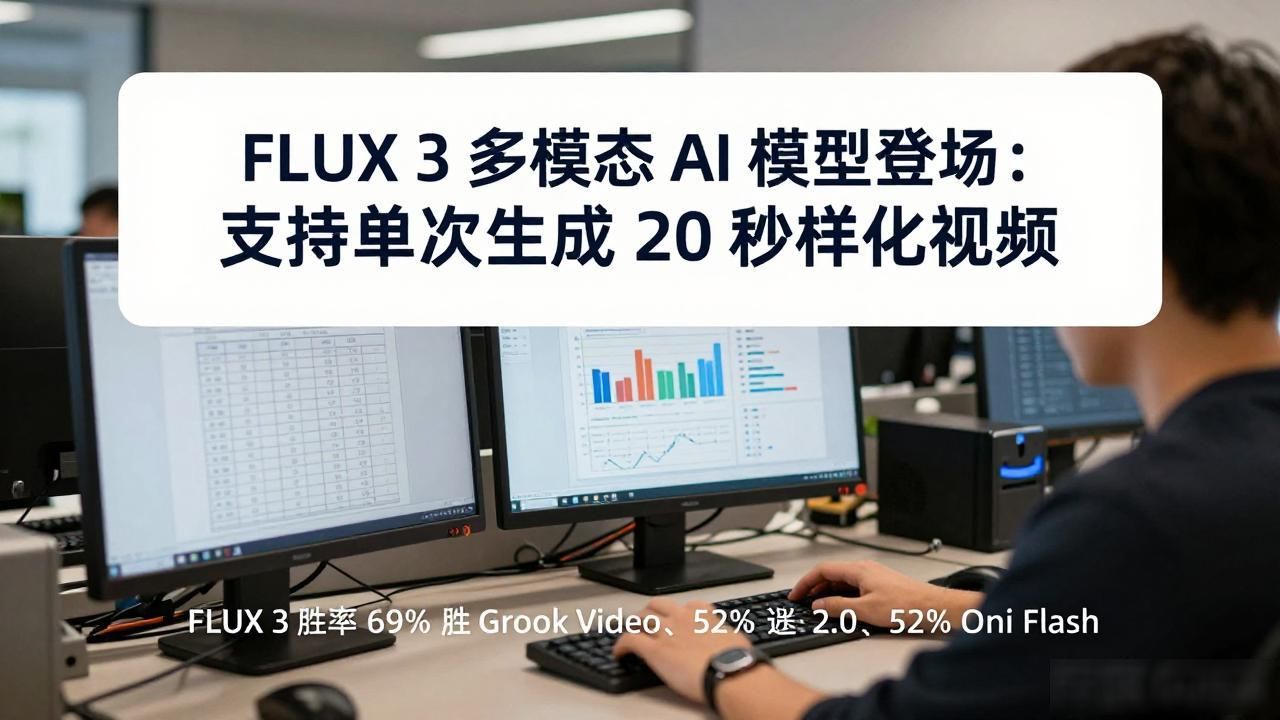 FLUX 3 多模态 AI 模型登场：支持单次生成 20 秒多样化视频