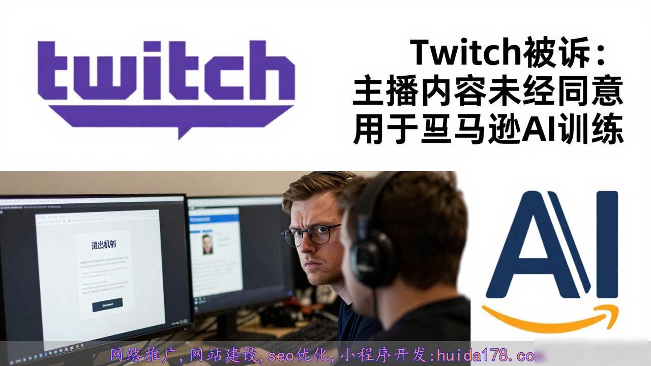 Twitch被诉：主播内容未经同意用于亚马逊AI训练