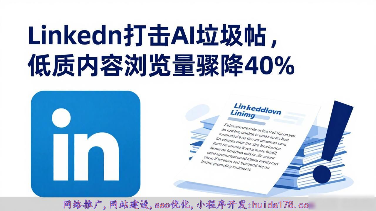 LinkedIn打击AI垃圾帖，低质内容浏览量骤降40%