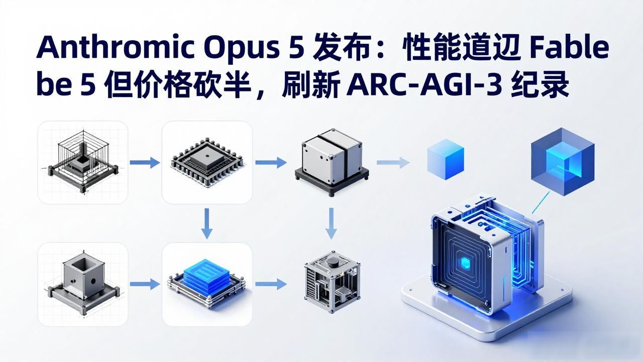Anthropic Opus 5 发布：性能逼近 Fable 5 但价格砍半，刷新 ARC-AGI-3 纪录