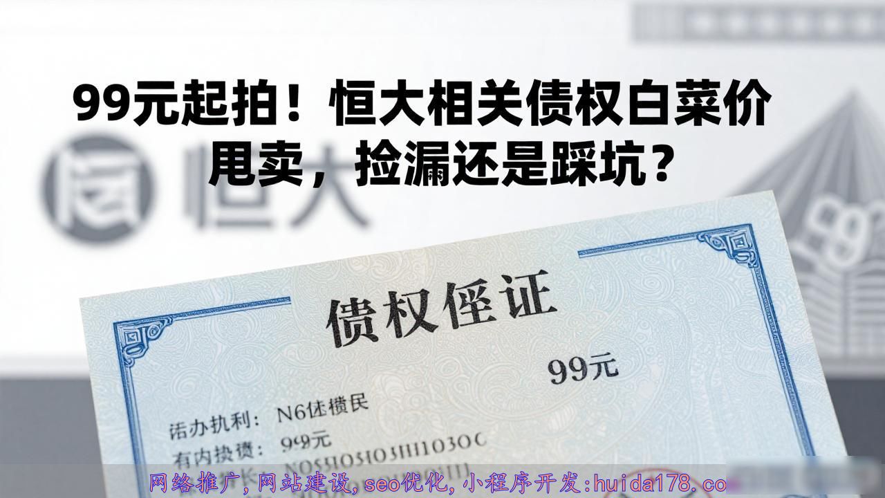 许家印被判刑后恒大系清算进展_恒大地产集团破产清算_99元起拍 恒大相关债权以白菜价拍卖