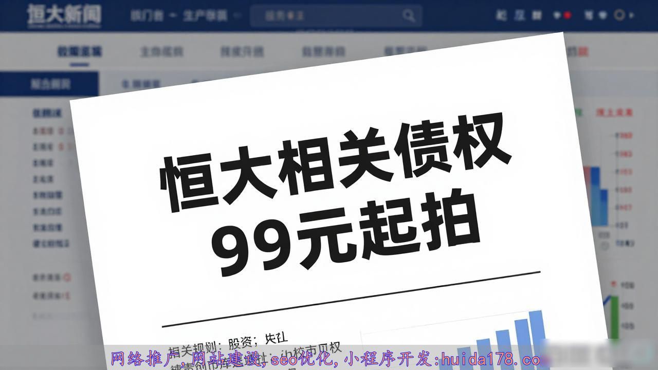 白菜价捡漏？恒大相关债权99元起拍，破产清算机会来了