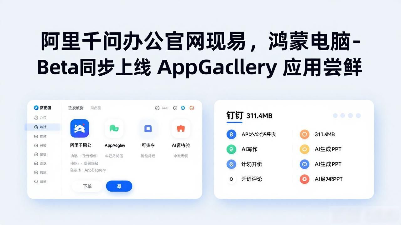 阿里千问办公官网现身，鸿蒙电脑 Beta 版同步上线 AppGallery 应用尝鲜